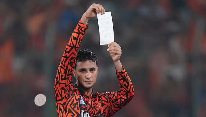 Abhishek Sharma's Mysterious Note
