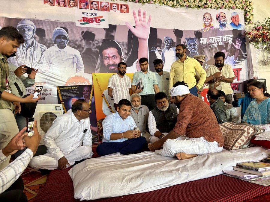 Bacchu Kadu has been on a hunger strike in Gurukunj Mozari