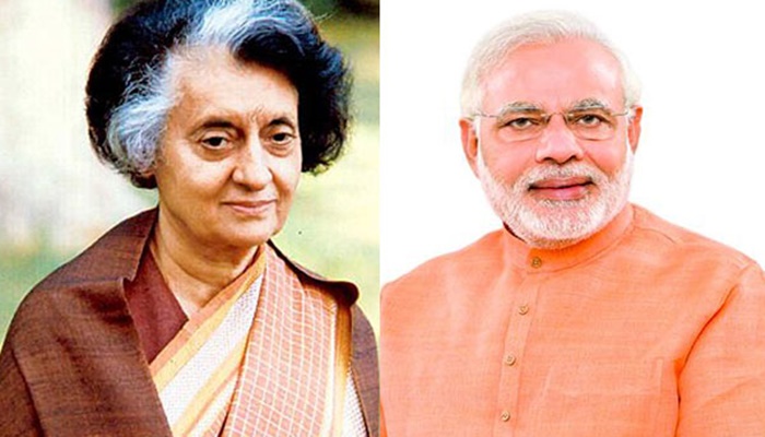 PM Modi -  Indira Gandhi
