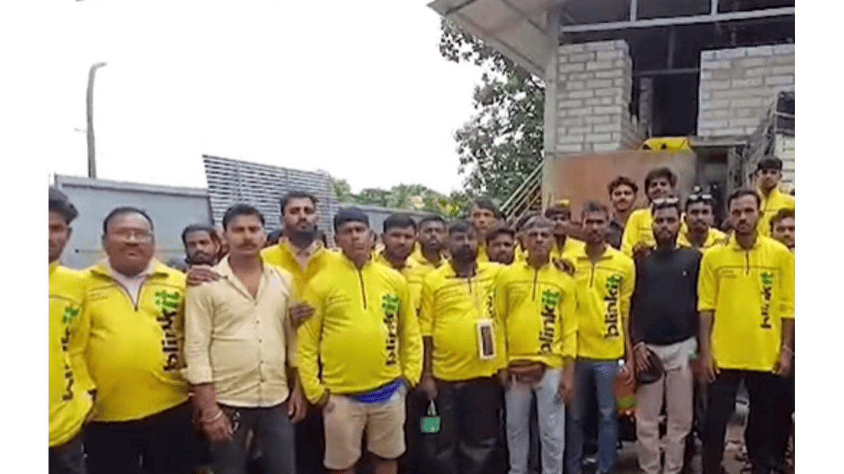 Blinkit Delivery Boys Protest in madgaon