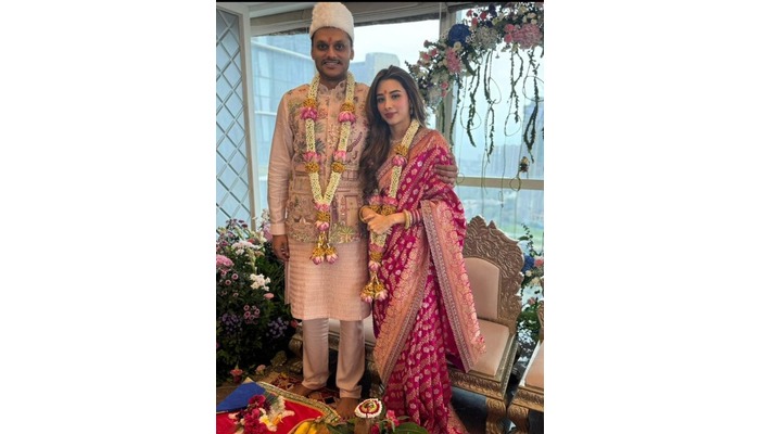 Yugendra and Tanishka's engagement ceremony in Mumbai! Pawar family present