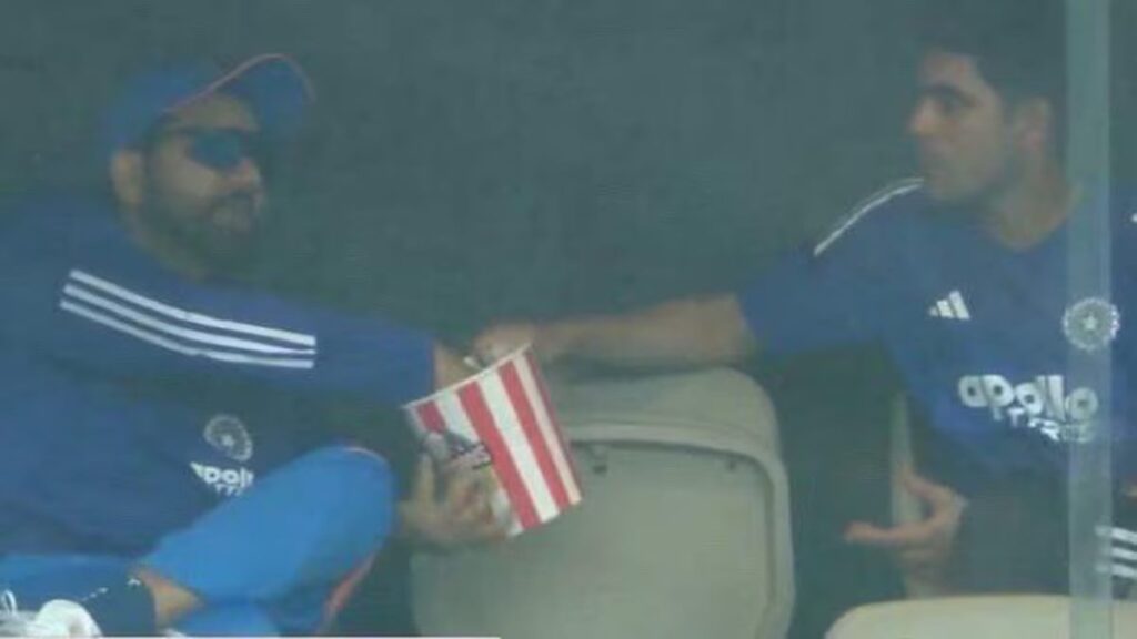 Rohit Sharma Shubman Gill Popcorn Video