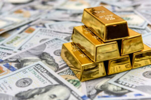 dollar and gold