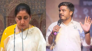 Rohit Pawar and Sunetra Pawar