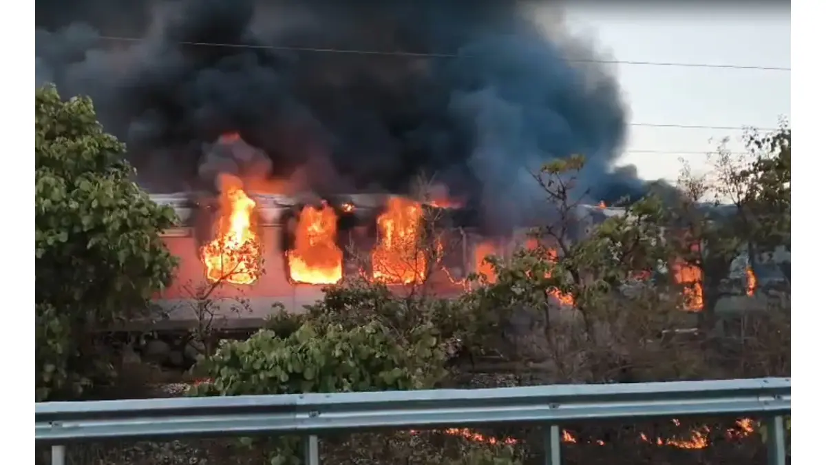Rajdhani Express Fire