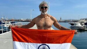 Milind Soman Gibraltar Strait swim