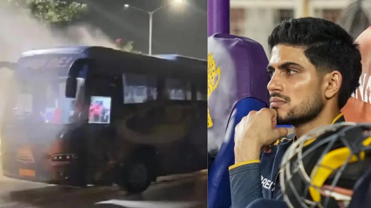 GT Team Bus Fire: आयपीएल फायनल संपल्यानंतर मोठा अनर्थ टळला! गुजरात टायटन्सच्या टीम बसला भीषण आग; खेळाडू थोडक्यात बचावले