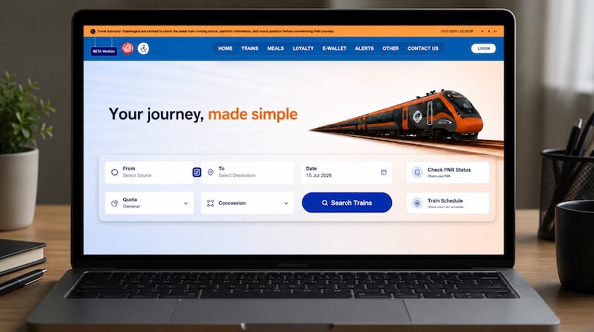 IRCTC New Website : रेल्वे प्रवाशांचा खोळंबा मिटणार! IRCTC ची नवीन हायटेक वेबसाईट लाईव्ह; एकाच क्लिकवर बुक होणार तिकीट